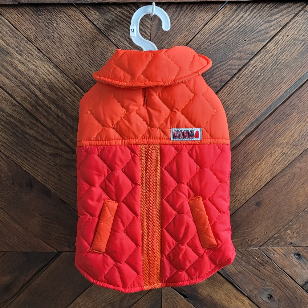 Kong Quilted LED puffy red dog coat